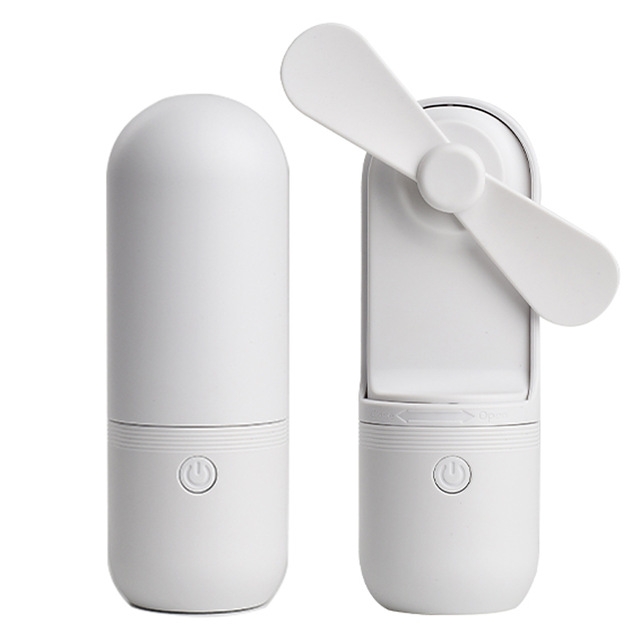 

USB Charging Handheld Mini Folding Fan Desktop Fan(White)