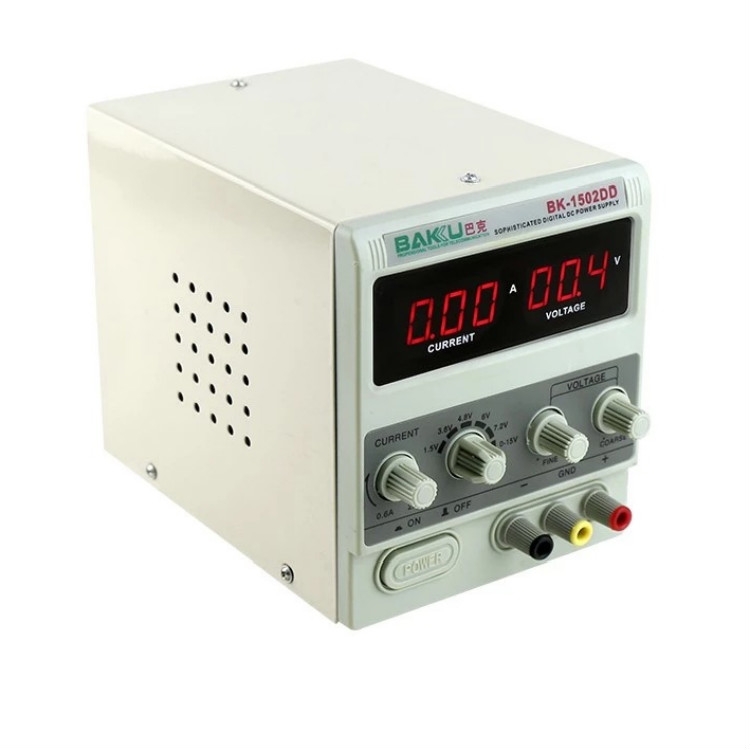 

BAKU BK-1502DD DC Regulated Power Supply DC Ammeter Laptop Mobile Phone Repair Digital Display, Specification:220V EU Plug
