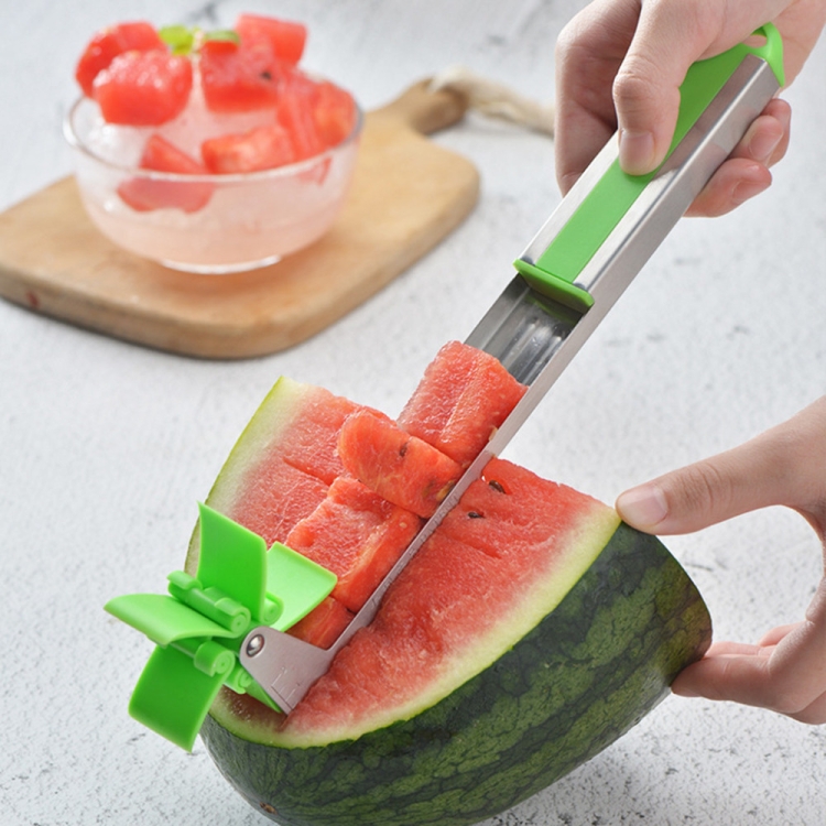 

2 PCS Windmill Shape Watermelon Slicer Cutter Fruit Stainless Steel Tools