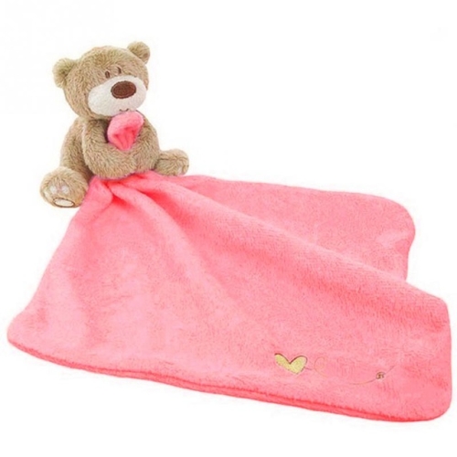 

Cartoon Embroidered Bear Baby Care Towel(Pink)