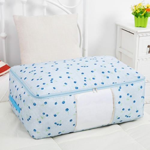 

2 PCS Portable Printing Pattern Waterproof Clothes Storage Bag Pillow Quilt Blanket Folding Closet Bag Organizer, Size: 55x35x20cm Blue Cherry