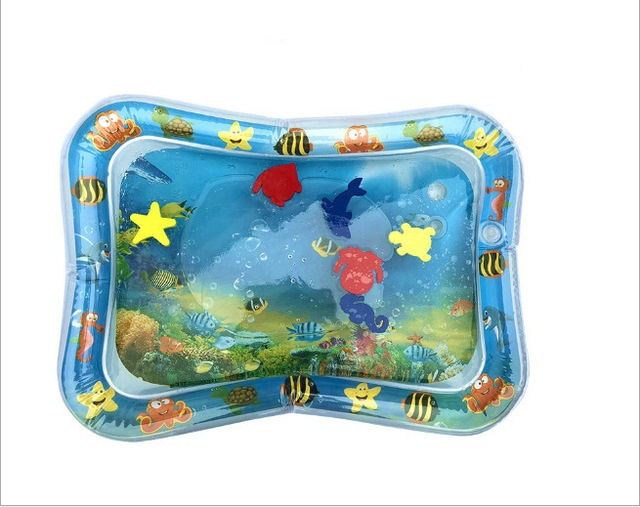 

3 PCS Baby Inflatable Aquarium Water Playing Cushion Prostrate Pad Toy Mat Light Blue 66*50cm