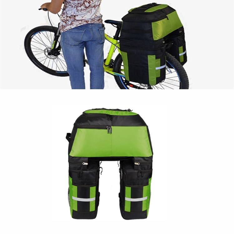 

Mountain Bike Bicycle Rear Shelf Bag Camel Bag(Black Green)
