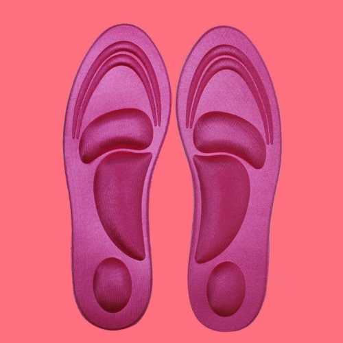 

One Pair 4D Sport Sponge Soft Insole High Heel Shoe Pad Pain Relief Insert Cushion Pad for Woman(Rose Red)
