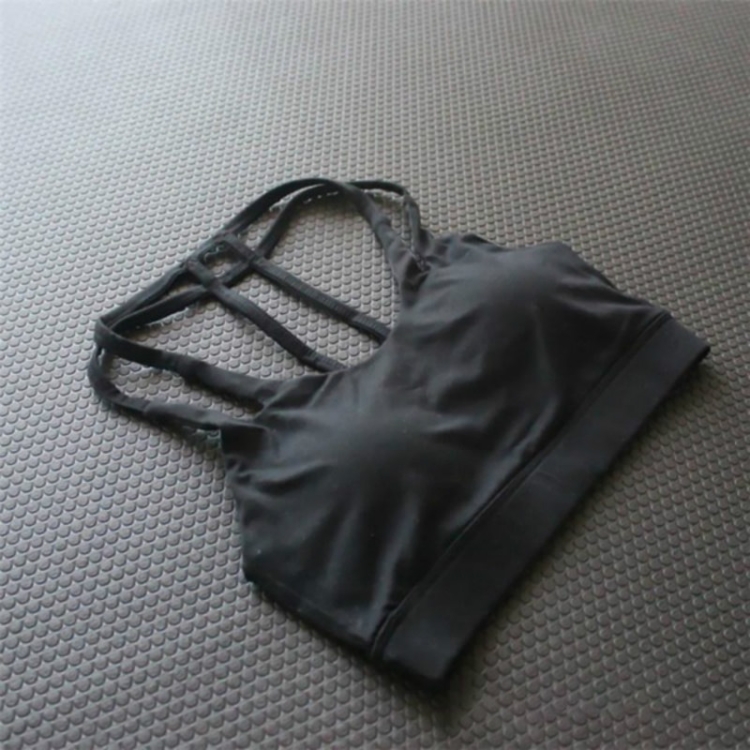 

Women Sport Bras Double Bandeau Gym Underwear, Size:Free Size, Color:Black
