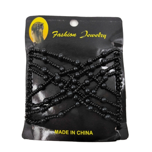 

3 PCS Woman Elastic Magic DIY Vintage Headband Fashion Hair Maker Bun Hair Combs Metal Hairpins Hair Accessories(Black)