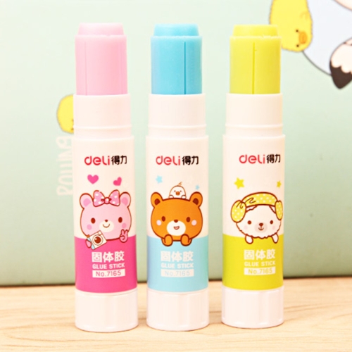 

3 Pcs PVA Colored Glue Stick For Kids Green Blue Pink 9g High Viscosity Solid Glue Student Stationery 80x20mm Deli 7165