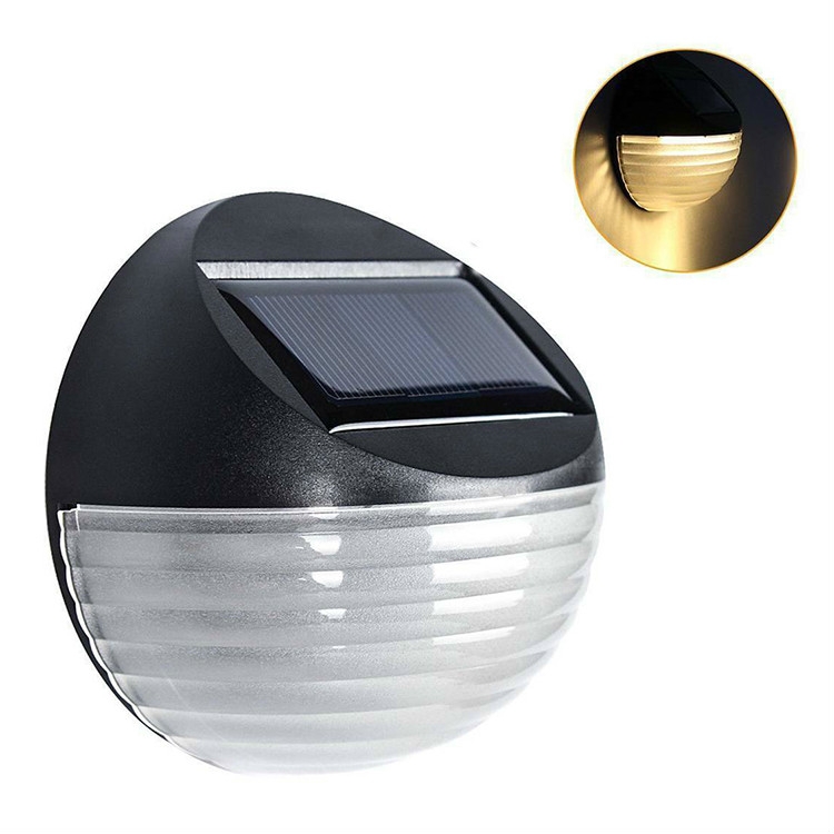 

2 PCS Solar Power Light Sensor 6 Energy Saving Lamp LED Wall Light Outdoor Garden Fence Waterproof Lamp Night Light(Warm White)
