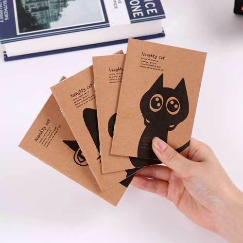 

10 PCS Mini Blank Notebook Office Supplies School Creative Kraft Paper Cat Style Filofax Notepad