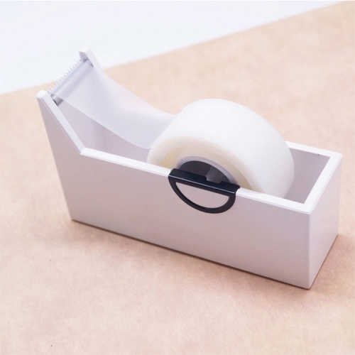 

Tape Holder Office Tape Dispenser Desktop Tape Cutter(White)