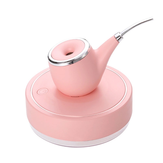 

Creative Pipe Style USB Spray Mute Humidifier Air Purifier with Colorful Light(Pink)