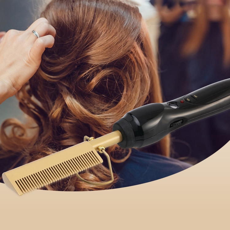 

Electric Titanium Alloy Household Roll Straight Dry Wet Multi-function Bangs Electric Coil Comb