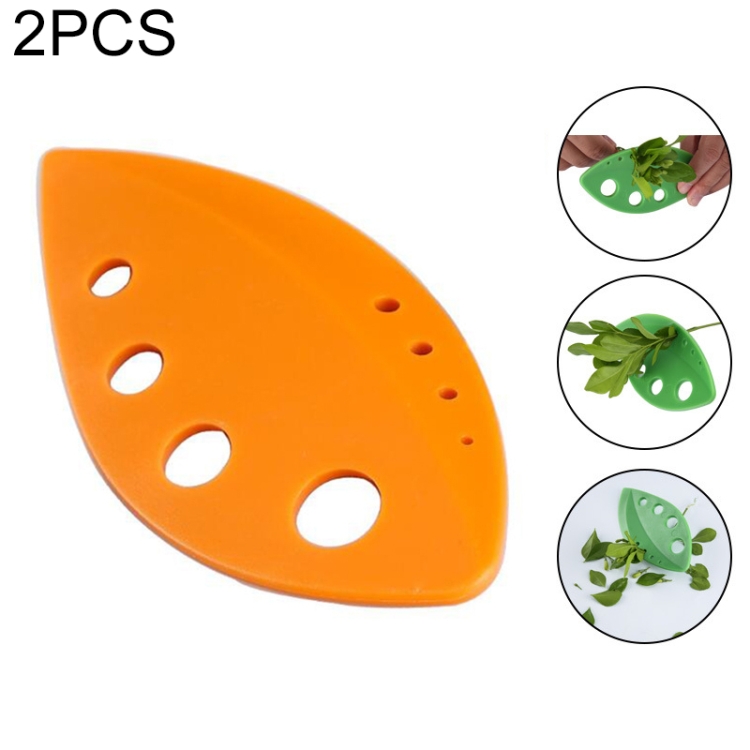 

2 PCS Creative Vegetables Cutter Leaves Separator Multi-Functional Kitchen Tools(Orange)