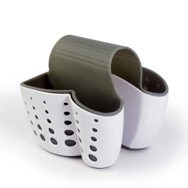 

Kitchen Plastic Storage Baskets Drain Sponge Drainage Rack Hanging Bag( White)
