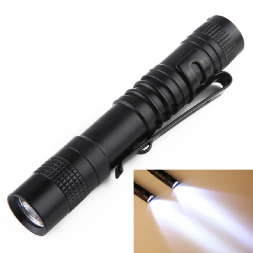 

Mini LED Pen-shaped Strong Flashlight Pen Clip Torch, Size:9.1cm