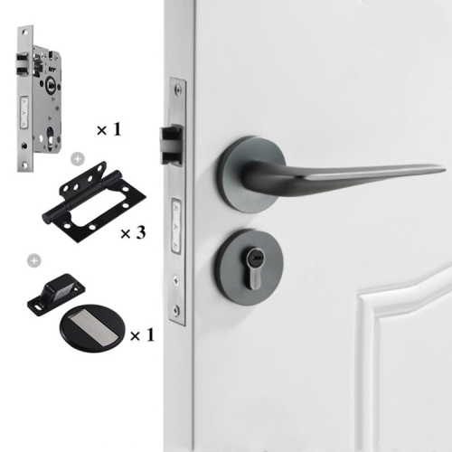 

Magnetic Lock Mute Split Lock Solid Space Aluminum Indoor Door Lock, Style:58 Standard Package(Grey)