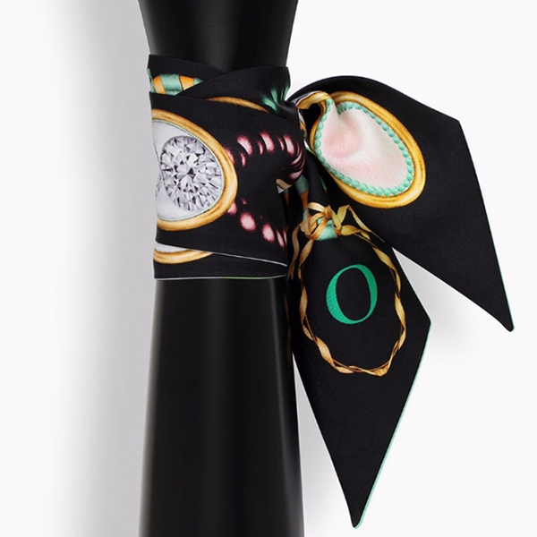 

Letter Tarot Small Scarf for Women, Width: 6.2cm, Color:O