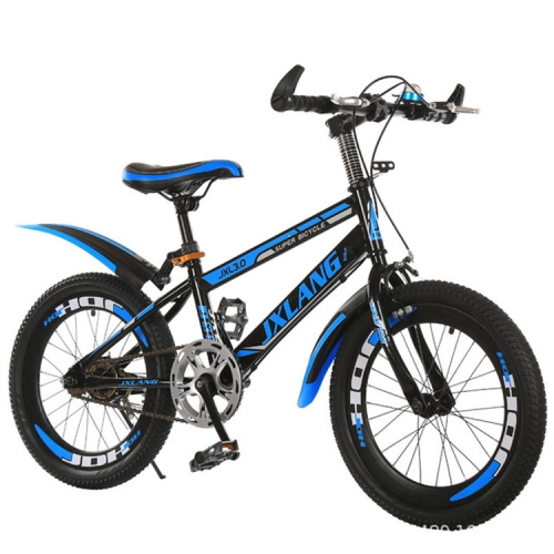 

20 Inch Childrens Bicycles 7-15 Years Old Children Without Auxiliary Wheels, Style:Single Speed Basic(Black Blue)