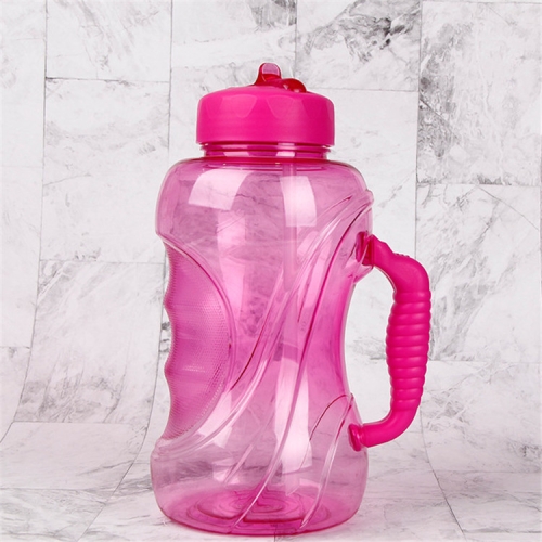 

1.5L Large Capacity Outdoor Sports Bottle Space Cup Straw Handle Fitness Plastic Water Cup(Pink)