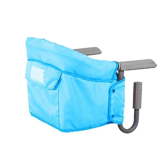 

Folding Portable Children Dining Chair Portable Baby High Chair Multifunctional Booster Seat(Blue)