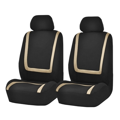 

Universal Car Seat Cover Polyester Fabric Automobile Seat Covers Car Seat Cover Vehicle Seat Protector Interior Accessories 4pcs Set Beige