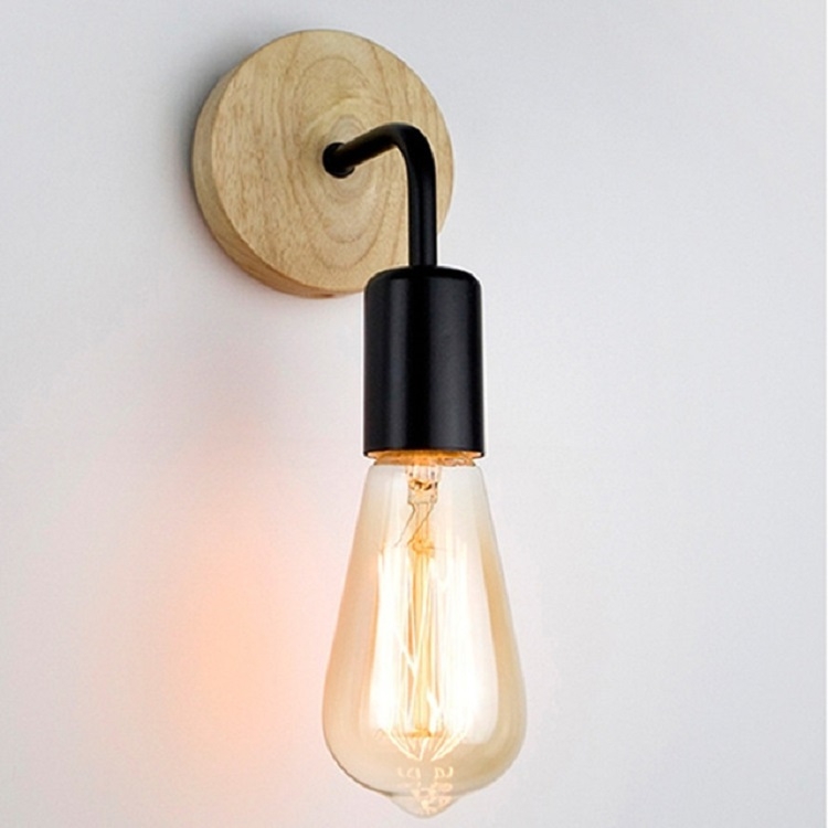 

Wooden Retro Industrial Loft Wall Lamp Interior Lighting Decoration Light