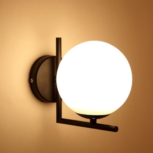 

Glass Ball Wall Lamp Restaurant Bedroom Ceiling Aisle Decorative Wall Lamp without Light Source(Black)
