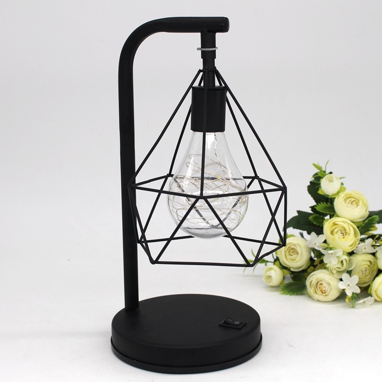 

Minimalist Copper Lamp Bedroom Home Wrought Iron Table Lamp, Specification:7-Word