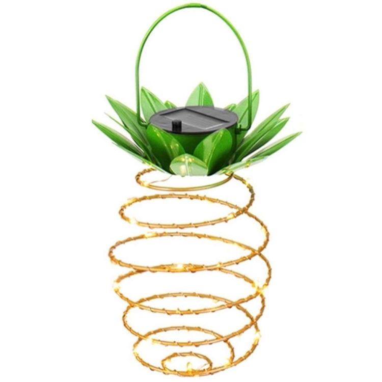 

30 LEDs Outdoor Iron Pineapple String Solar Lantern Telescopic Chandelier Modern Porch Light