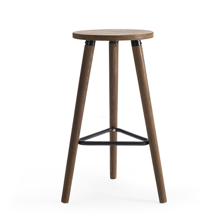 

Round Seat Wooden Style Furniture Industrial Bar Stool