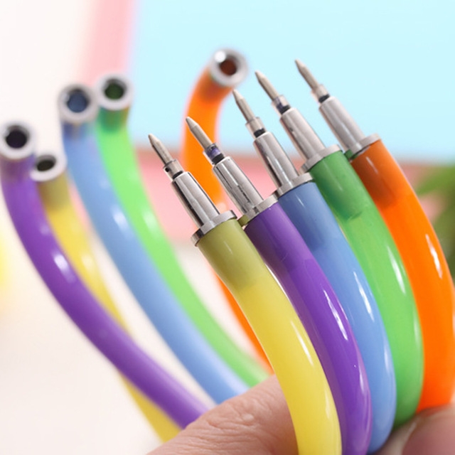 

10 PCS Candy Color Ball Point Pen Bracelet Pen Students Pen Stationery Supplies Random Color Delivery