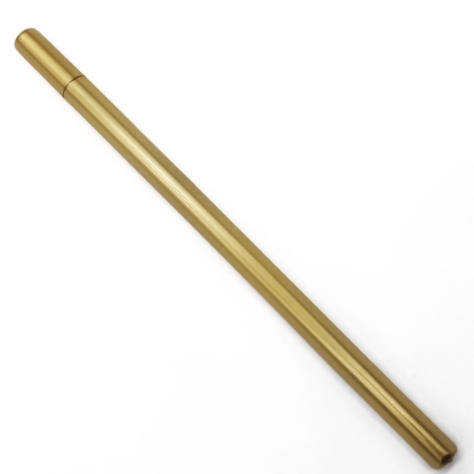 

5 PCS Simple Triprism Ballpoint Pen Pure Metal Color School Office Stationery Supplies(Gold)