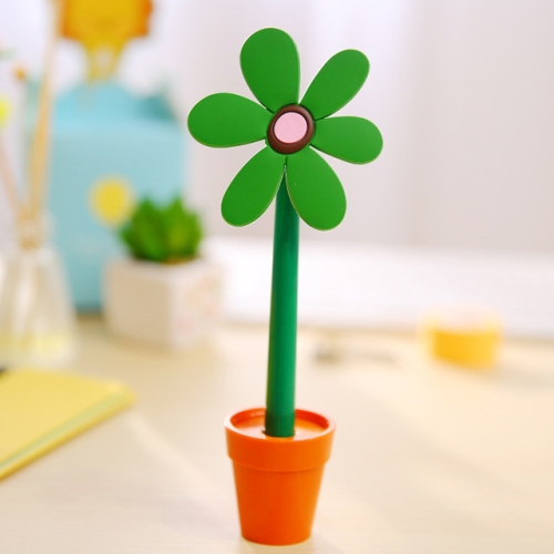 

Creative Cartoon Sun Flower Ballpoint Pen School Student Office Decoration Stationery(Green)