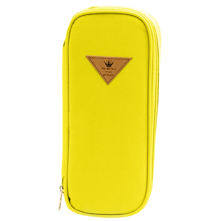 

Rectangle Flip Design Pinkycolor Pen Box Pencil Pouch Student Office Stationery Zipper Bag(Yellow)