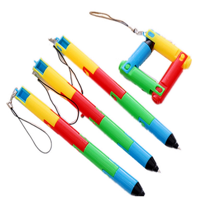 

5 PCS Creative Foldable Cute Plastic Ballpoint Pen Kawaii Stationery School Office Supplies