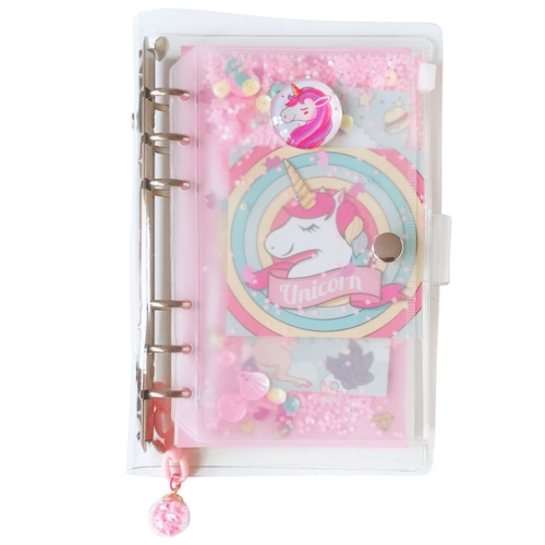 

DQ002 Unicorn A6 Week Planner Spiral Notebook Hand-book Kawaii Stationery Day Plan Diary Notepads Memo Pad Kids Gift(Unicorn)