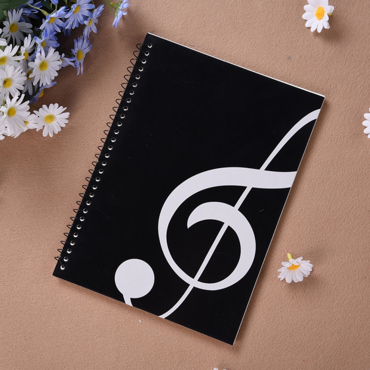 

8109897 50 Pages Music Sheet Spiral Notebook Stave Notebook Staff Manuscript Paper Exercise Book