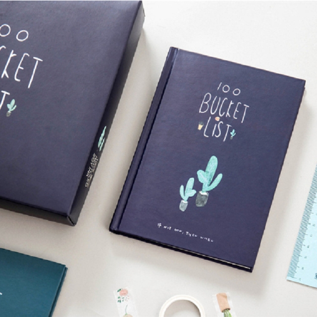 

Planner Agenda Scheduler Notebook Stationery Gift with Pen & Stickers(Navy Blue)