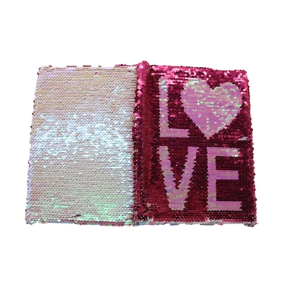 

Creative LOVE Double-sided Sequins Notebook Daily Notepad Exquisite Office stationery Student Gift, Size:A5(Love)