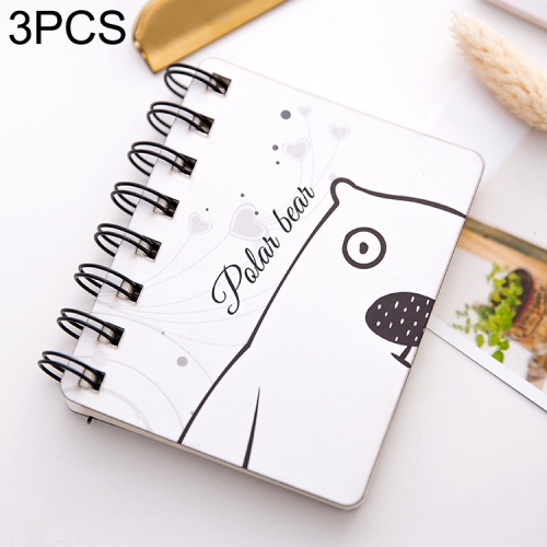 

3 PCS Cute Animals Mini Spiral Notebook Agenda Daily Weekly Planner Time Organizer School Supplies(Cute dog)