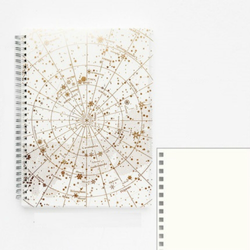

2 PCS Creative Starry Edge Bronzing Series A5 B5 Notebook Laser Coil Notepad Diary Book Gift Stationery, Size:B5(Gold Blank)