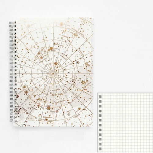 

2 PCS Creative Starry Edge Bronzing Series A5 B5 Notebook Laser Coil Notepad Diary Book Gift Stationery, Size:A5(Gold Square)