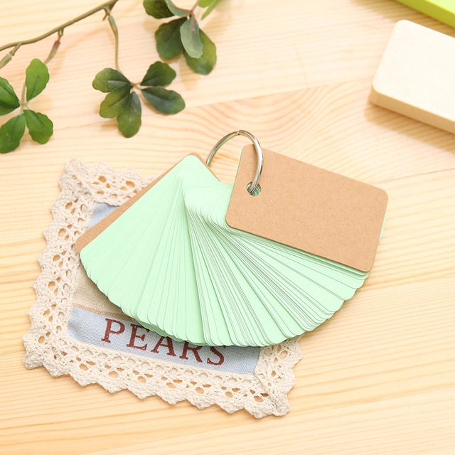

Notepad Reciting Note Book Writing Portable School Supply Loose-Leaf Mini Stationery Vocabulary Book(Green)