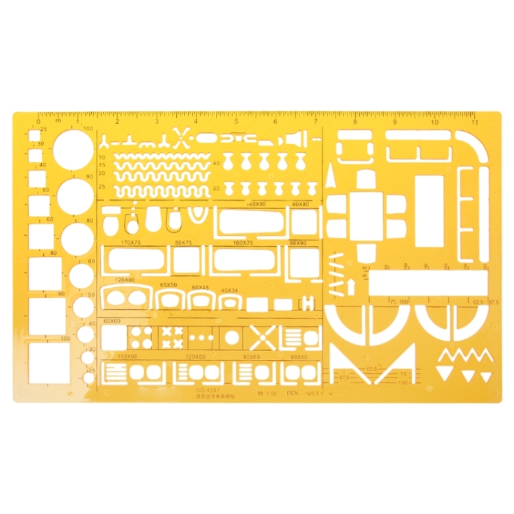 

2PCS Ruler Universal Furniture Construction Template Ruler School Accessories
