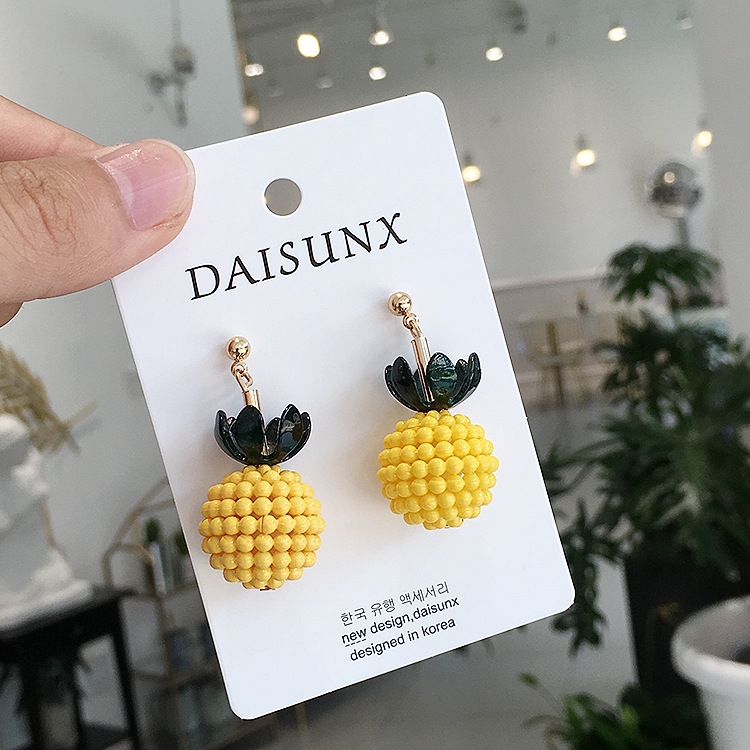 

Fashion Sweet Cute Pineapple Pendant Earrings for Girl