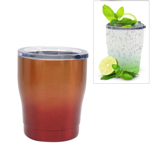 

Gradient Milk Cup Vacuum 304 Stainless Steel Cold Insulation Wine Glass Beer Glass Cup(Orange)