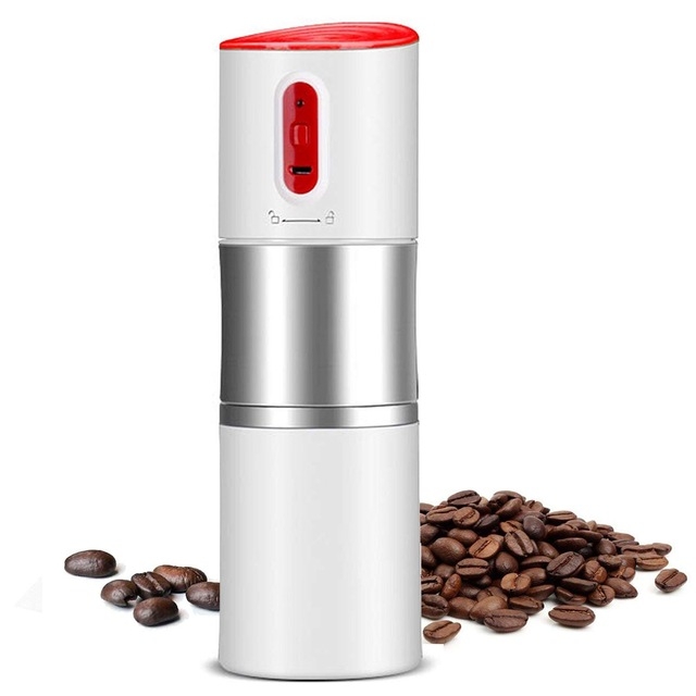 

Rechargeable Portable Travel Coffee Grinder Automatic Espresso Machine Coffee Maker(White)