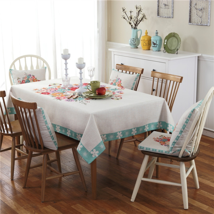 

Retro Pattern Linen Table Cloth For Dinner Home Decor Dustproof Table Cover, Size:140x200cm(Love of Butterfly)