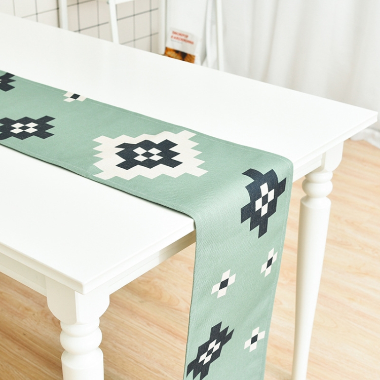

Cotton Linen Tablecloth Cartoon Forest Christmas Deer TV Cabinet Shoe Cabinet Cover, Size:30x200cm(Geometry)