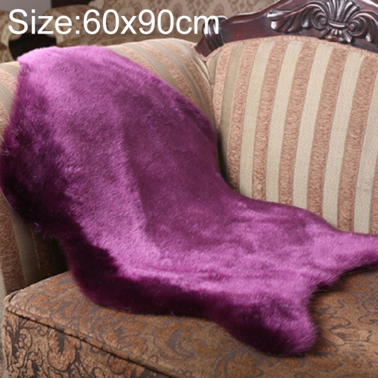 

Imitation Wool Soft Home Living Room Carpet Sofa Cushion Mats, Size:60x90cm(Purple)